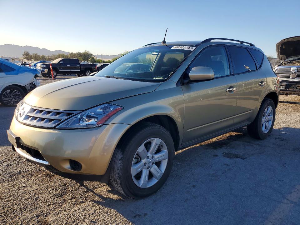 2007 Nissan Murano VIN JN8AZ08W27W627040 COPART salvage auction — FRONT END, Nv - Salvage Title, sold $1,500 on 2026-07-28 (photo 1)