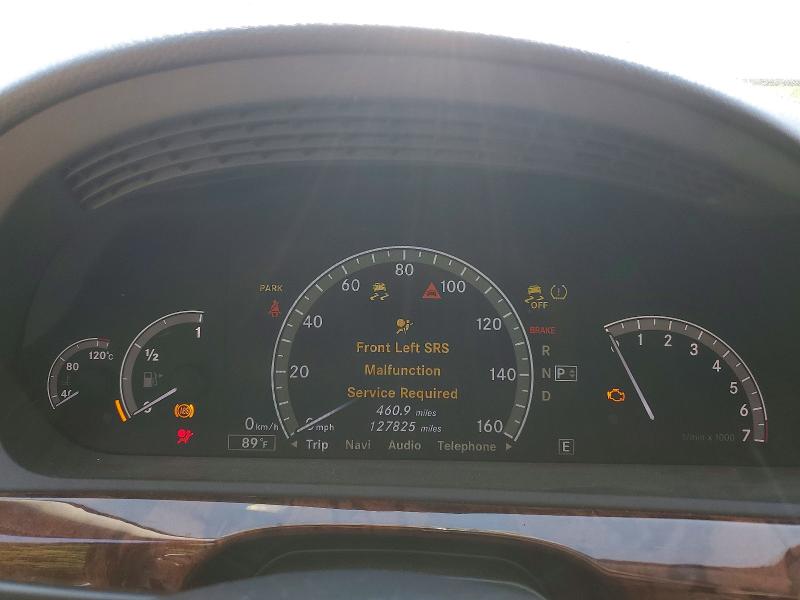 2011 Mercedes-benz S-klasse VIN WDDNG8GB0BA394223 COPART salvage auction — WATER/FLOOD, Va - Certificate Of Title (P), sold $450 on 2026-07-09 (photo 9)