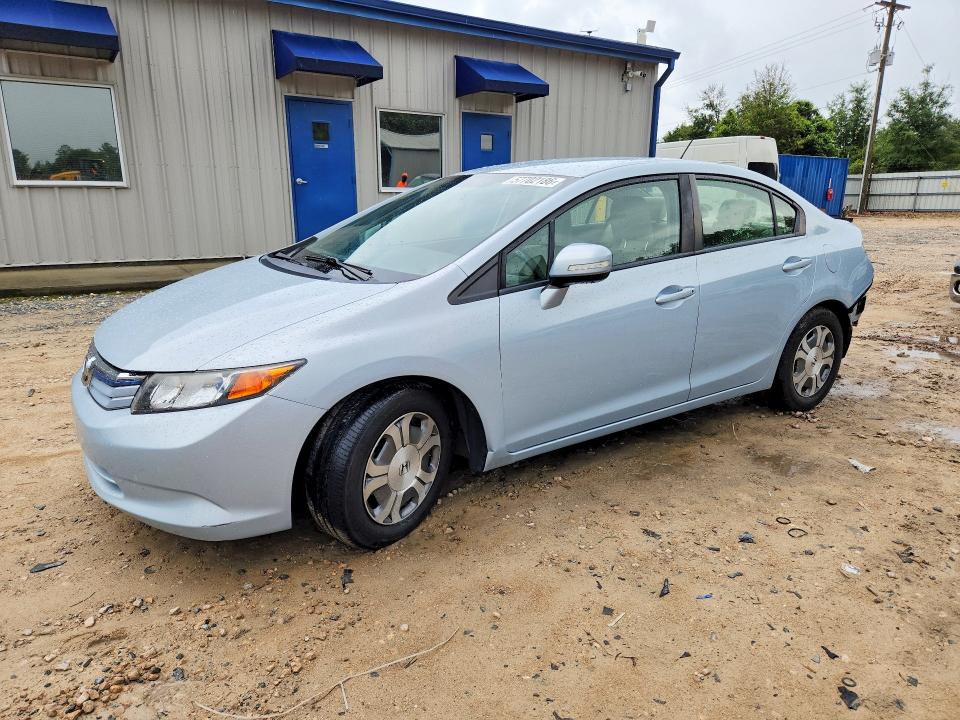 2012 Honda Civic VIN JHMFB4F27CS009127 COPART salvage auction — REAR END, Fl - Cert Of Title Slvg Rebuildable, sold $725 on 2026-07-31 (photo 1)
