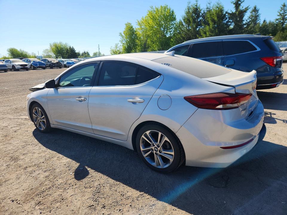 2017 Hyundai Elantra VIN KMHD84LF0HU190366 COPART salvage auction — REAR END, On - Permit Salvage, sold $2,950 on 2026-07-02 (photo 2)