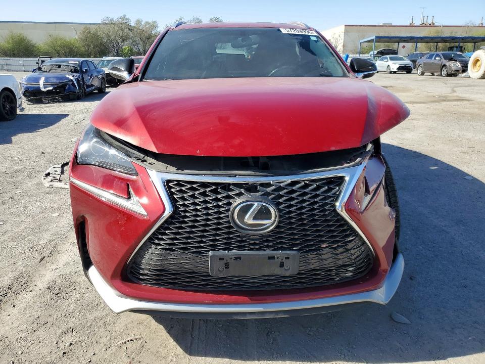 2015 Lexus Nx VIN JTJYARBZ7F2011135 COPART salvage auction — FRONT END, Nv - Salvage Title, sold $4,650 on 2026-07-28 (photo 5)