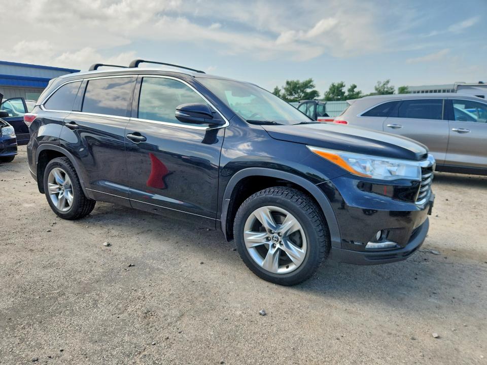 2016 Toyota Highlander VIN 5TDDKRFH7GS241882 COPART salvage auction — HAIL, Wi - Certificate Of Title, sold $9,700 on 2026-07-14 (photo 4)