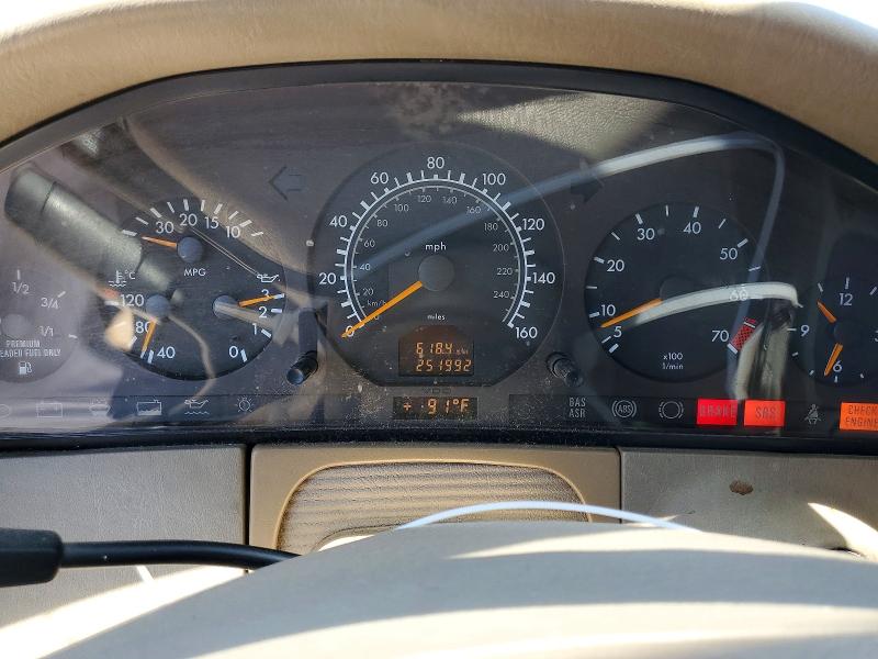 1999 Mercedes-benz S class VIN WDBGA33G5XA407062 COPART salvage auction — FRONT END, Ca - Dis/Dlr/Exp Clean W/Salv Hist, sold $375 on 2026-07-30 (photo 9)