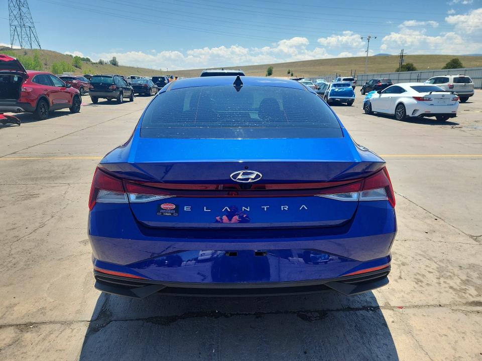 2021 Hyundai Elantra VIN 5NPLM4AGXMH000441 COPART salvage auction — FRONT END, AZ - CERT OF TITLE - SALVAGE, sold $3,050 on 2026-07-27 (photo 6)
