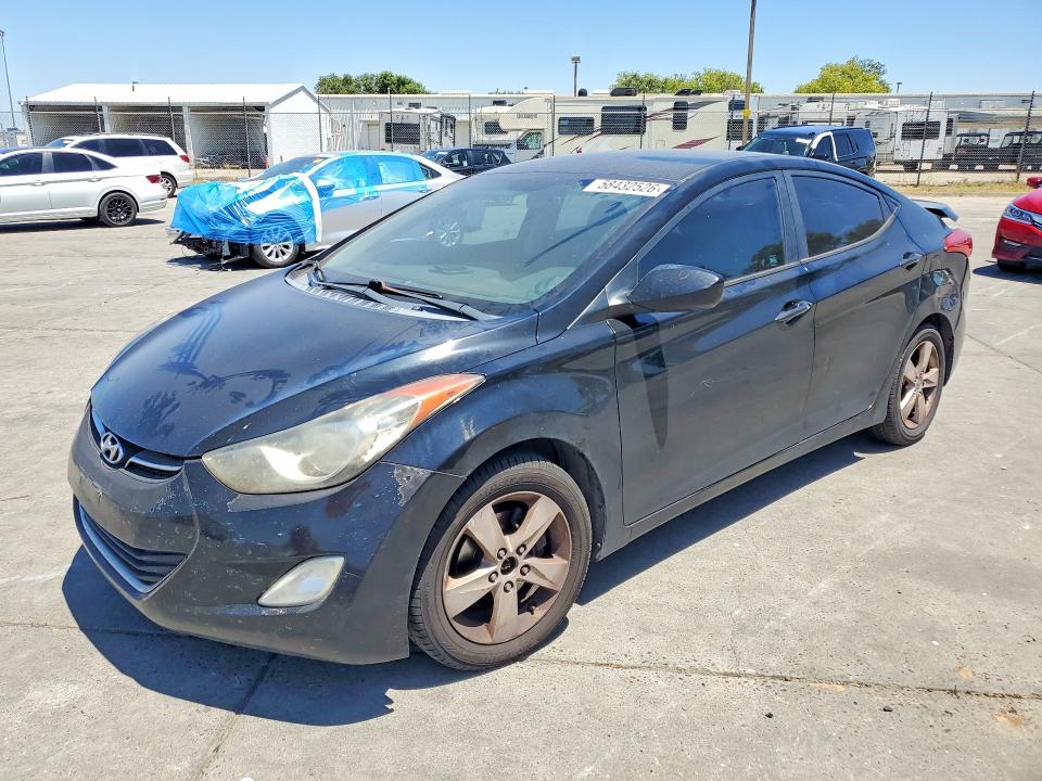 2012 Hyundai Elantra VIN KMHDH4AE1CU391972 COPART salvage auction — REAR END, Ca - Salvage Certificate, sold $975 on 2026-07-13 (photo 1)