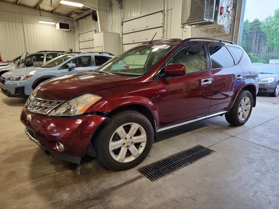 2006 Nissan Murano VIN JN8AZ08W96W544414 COPART salvage auction — FRONT END, Sc - Cert Of Title-Salvage, sold $500 on 2026-07-30 (photo 1)