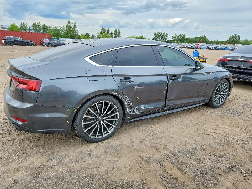 2018 Audi A5 VIN WAUFNCF57JA075772 COPART salvage auction — SIDE, On - Permit No Brand - Unfit, sold $8,500 on 2026-07-14 (photo 3)