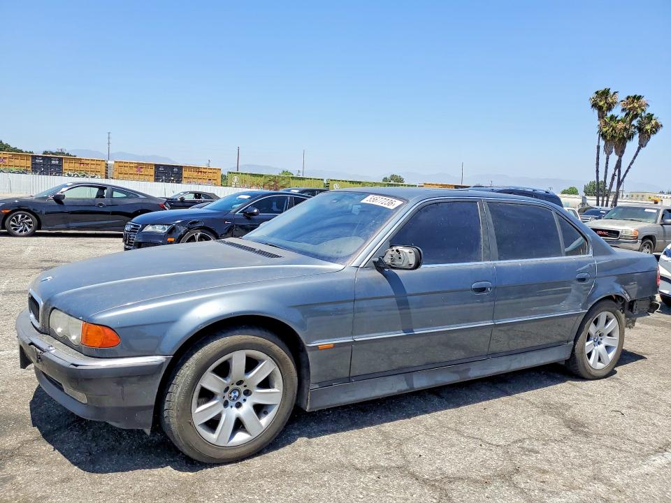 2000 BMW 7 series VIN WBAGH8349YDP13176 COPART salvage auction — MECHANICAL, In - Dis/Dlr/Exp Only Clean Title, sold $850 on 2026-07-21 (photo 1)