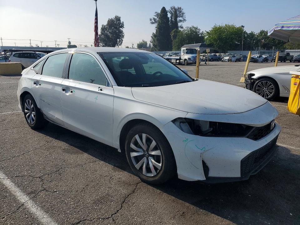 2025 Honda Civic VIN 2HGFE2F29SH523470 COPART salvage auction — FRONT END, Ca - Salvage Certificate, sold $6,500 on 2026-07-25 (photo 4)