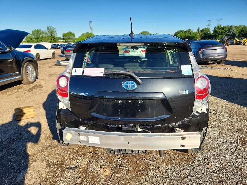 2012 Toyota Prius VIN JTDKDTB35C1525981 COPART salvage auction — REAR END, Il - Salvage Certificate, sold $1,150 on 2026-07-14 (photo 6)