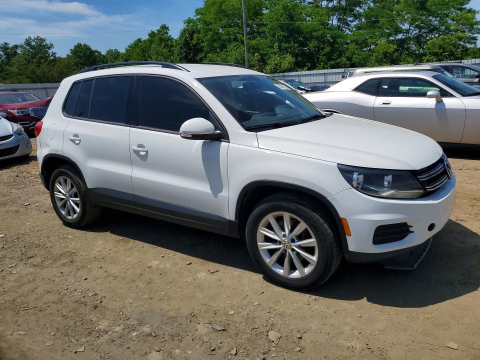 2018 Volkswagen Tiguan VIN WVGBV7AX2JK001148 COPART salvage auction — FRONT END, In - Certificate Of Title, sold $4,600 on 2026-07-29 (photo 4)
