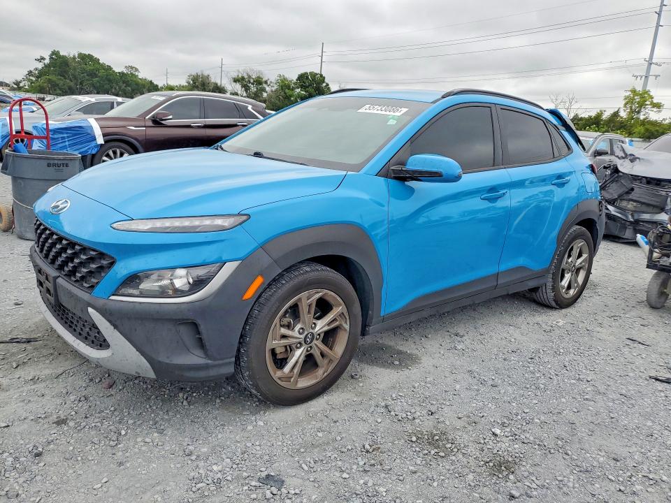 2022 Hyundai VIN KM8K62AB9NU765173 COPART salvage auction — REAR END, Fl - Certificate Of Destruction, sold $2,800 on 2026-07-14 (photo 1)