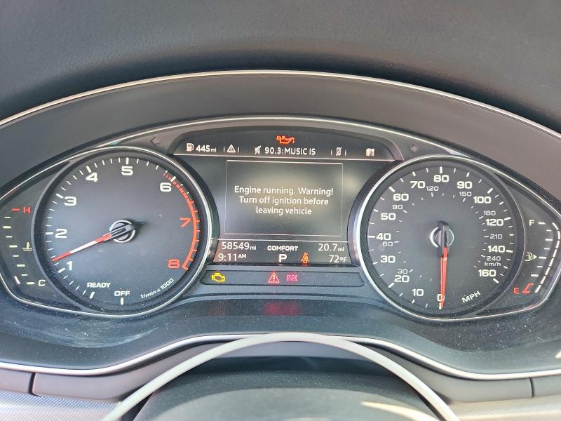2017 Audi A4 VIN WAUGNAF42HN004966 COPART salvage auction — MINOR DENT/SCRATCHES, CA - SALVAGE CERTIFICATE, sold $125 on 2026-07-24 (photo 9)
