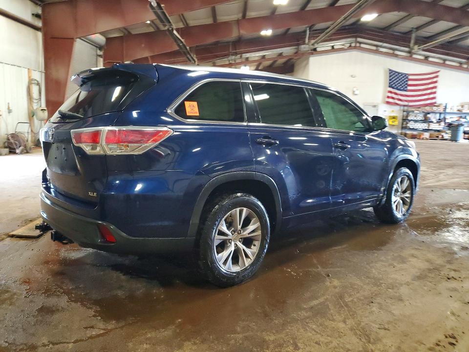 2015 Toyota Highlander VIN 5TDKKRFH3FS072529 COPART salvage auction — FRONT END, Mi - Certificate Of Title, sold $200 on 2026-07-24 (photo 3)