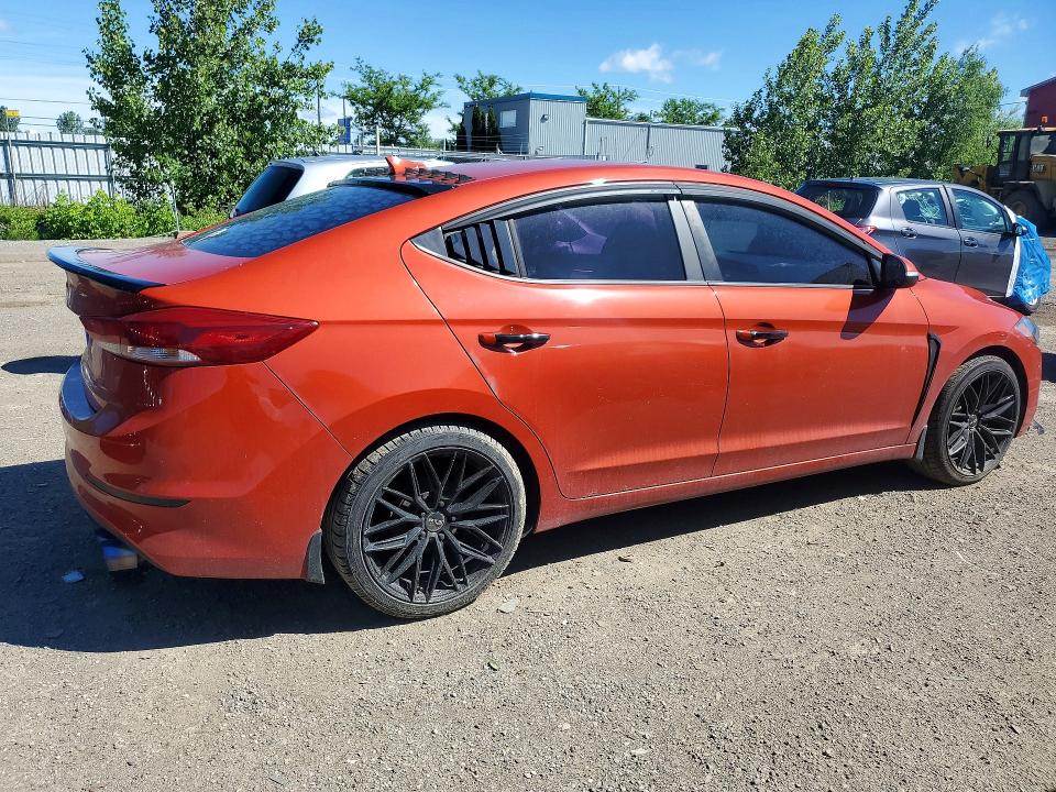 2018 Hyundai Elantra VIN KMHD84LF0JU579773 COPART salvage auction — FRONT END, ON - PERMIT NO BRAND - UNFIT, sold $2,550 on 2026-07-07 (photo 3)