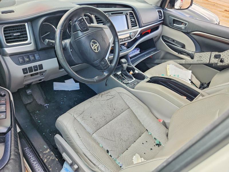 2014 Toyota Highlander VIN 5TDYKRFH1ES013133 COPART salvage auction — FRONT END, Ms - Certificate Of Title, sold $5,300 on 2026-07-16 (photo 8)