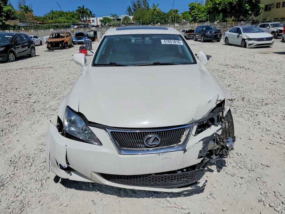 2007 Lexus Is 250 VIN JTHBK262472038397 COPART salvage auction — FRONT END, Fl - Cert Of Ttl-Rebuilt&Slvg Rbld, sold $375 on 2026-07-07 (photo 5)