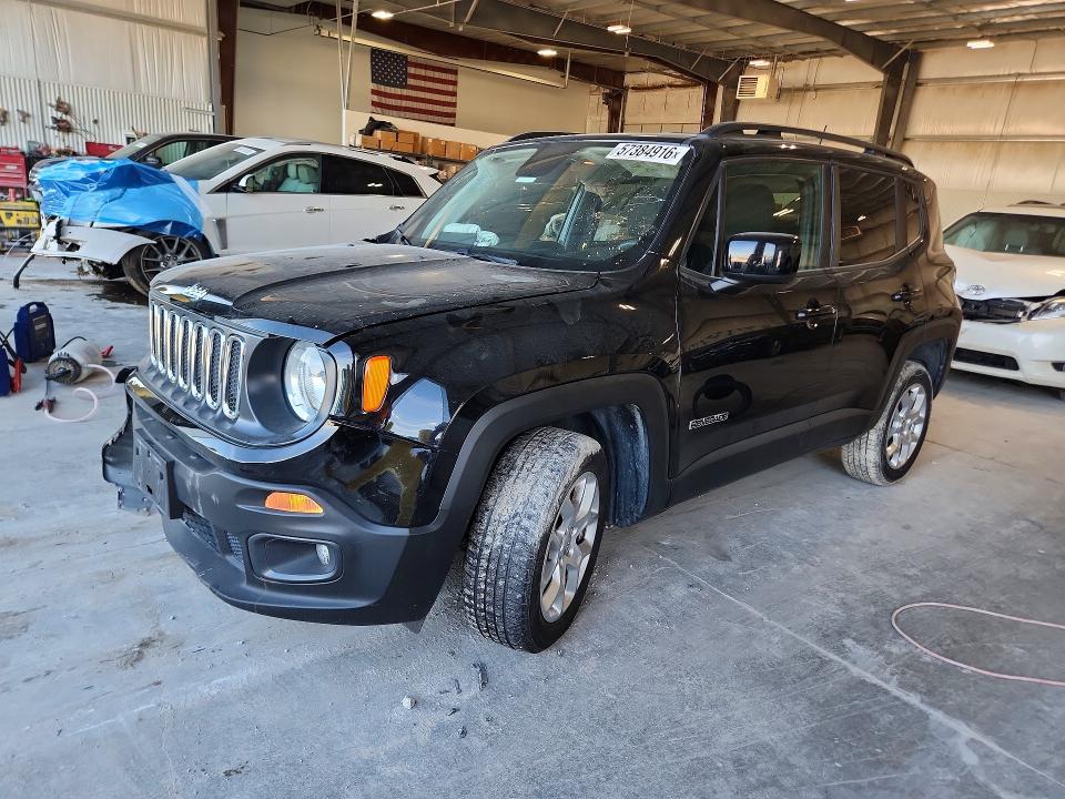 2018 Jeep Renegade VIN ZACCJBBB2JPJ31959 COPART salvage auction — FRONT END, Ne - Cert Of Title-Salvage, sold $825 on 2026-08-18 (photo 1)