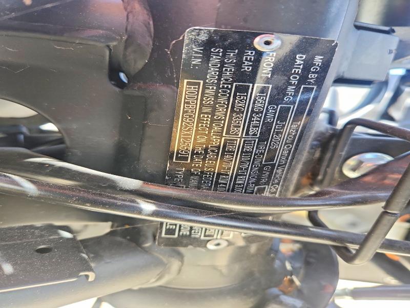 2025 Fgyn Motorcycle VIN H0DPBFG92SX125591 COPART salvage auction — FRONT END, FL - CERT OF TITLE SLVG REBUILDABLE, sold $125 on 2026-07-02 (photo 9)
