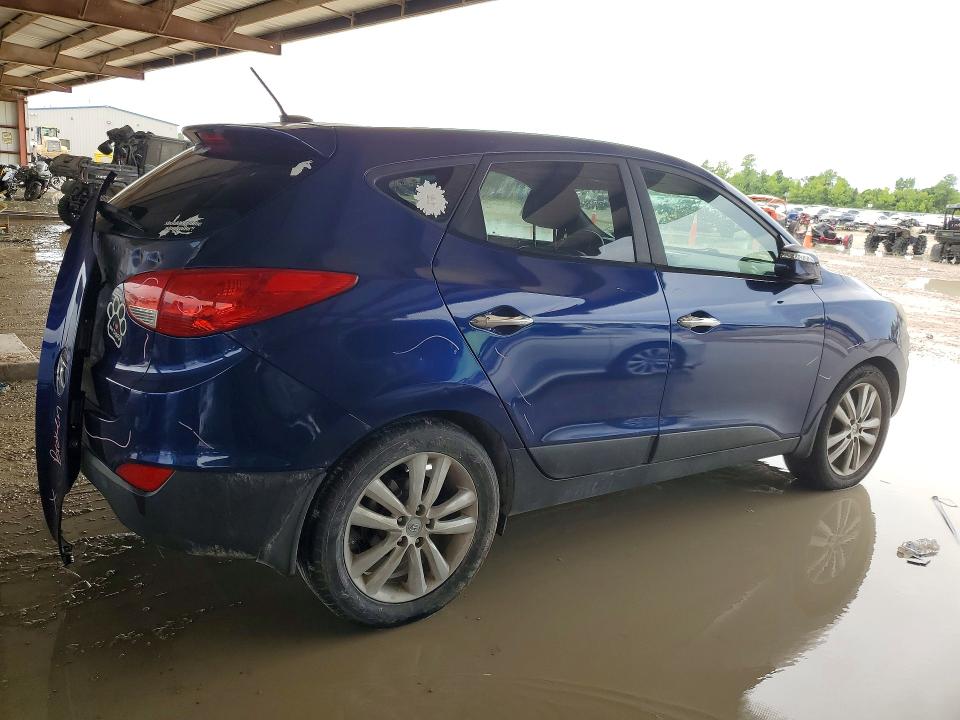 2012 Hyundai VIN KM8JU3AC7CU375914 COPART salvage auction — REAR END, Tx - Salvage Vehicle Title, sold $1,550 on 2026-07-24 (photo 3)