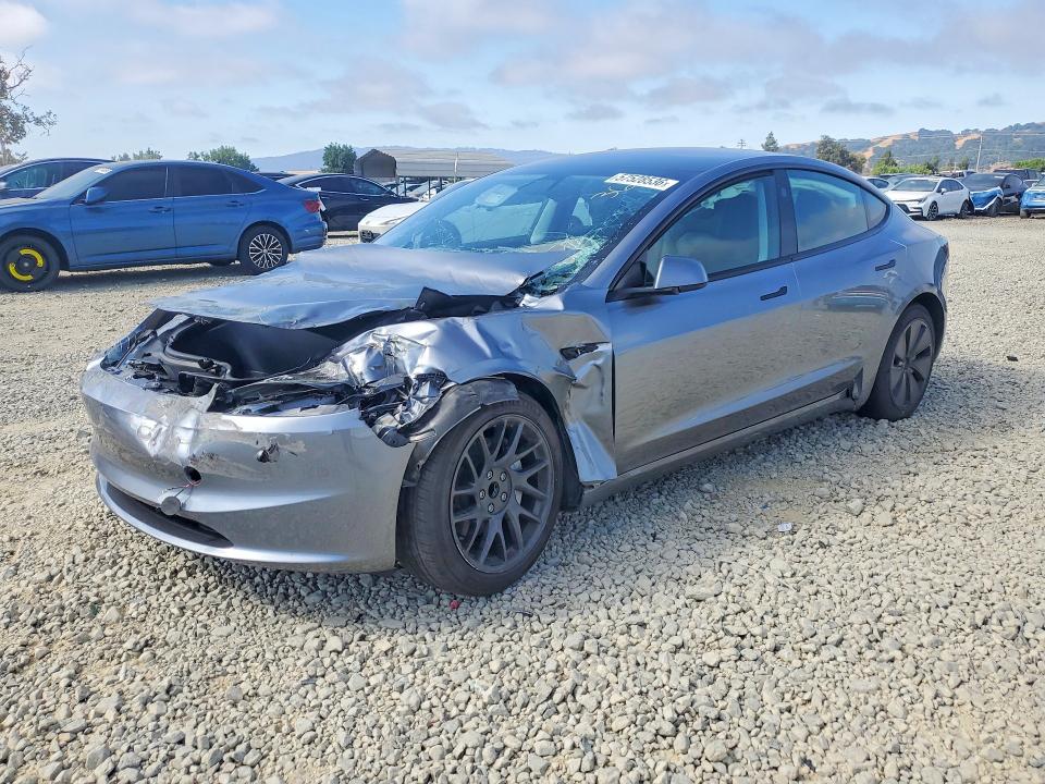 2025 Tesla Model 3 VIN 5YJ3E1EA3SF939041 COPART salvage auction — FRONT END, CA - SALVAGE CERTIFICATE, sold $600 on 2026-07-28 (photo 1)