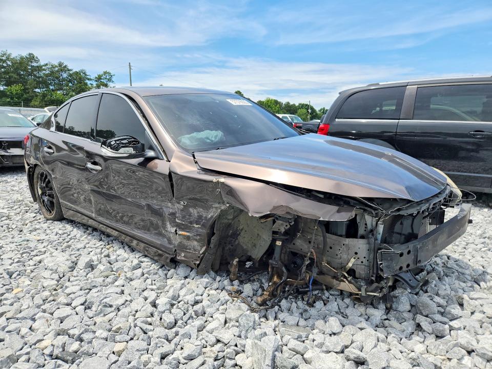 2014 Infiniti Q50 VIN JN1BV7AR3EM693715 COPART salvage auction — FRONT END, Ga - Cert Of Title-Salvage, sold $275 on 2026-07-21 (photo 4)