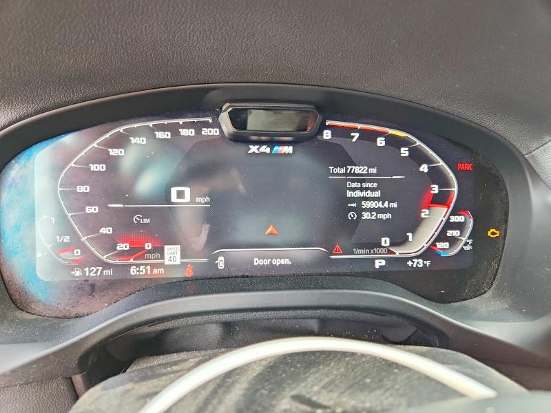 2022 BMW X4 VIN 5YM23EC06N9J53503 COPART salvage auction — MECHANICAL, Nm - Cert Of Title-Salvage, sold $17,200 on 2026-07-09 (photo 9)