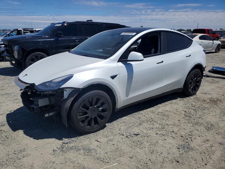 2022 Tesla Model y VIN 7SAYGAEE4NF433471 COPART salvage auction — REAR END, Ca - Salvage Certificate, sold $12,100 on 2026-07-07 (photo 1)