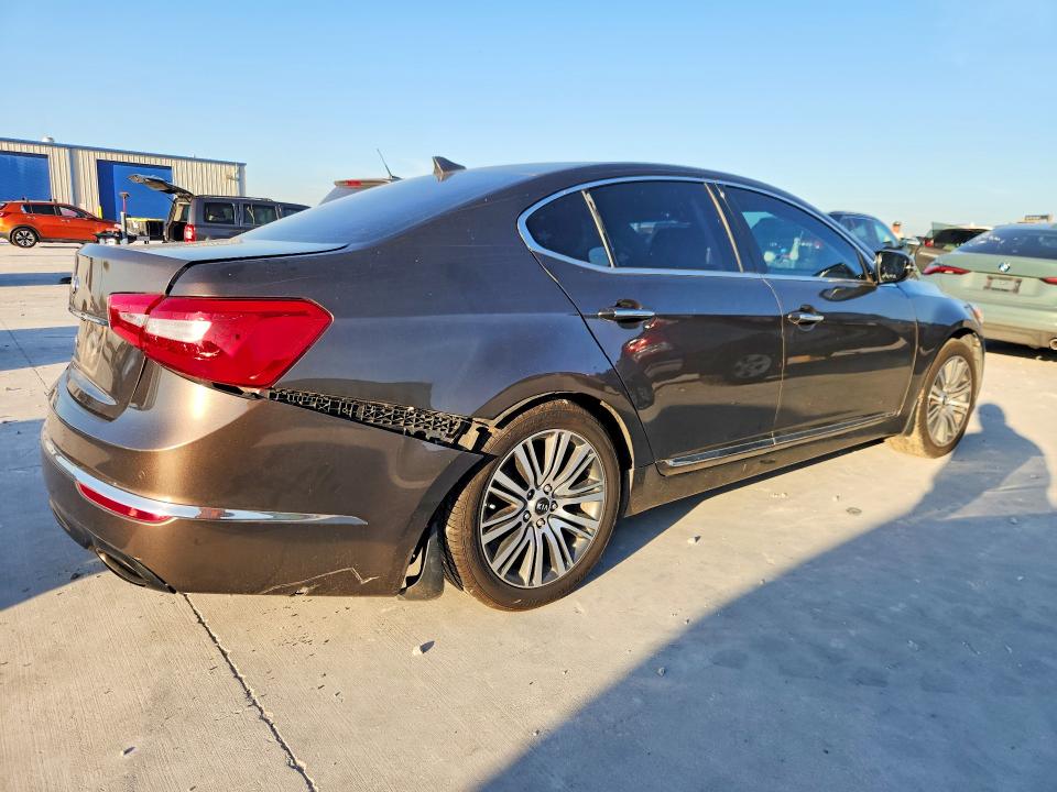 2014 Kia Cadenza VIN KNALN4D73E5160619 COPART salvage auction — REAR END, Tx - Salvage Vehicle Title, sold $1,350 on 2026-07-31 (photo 3)