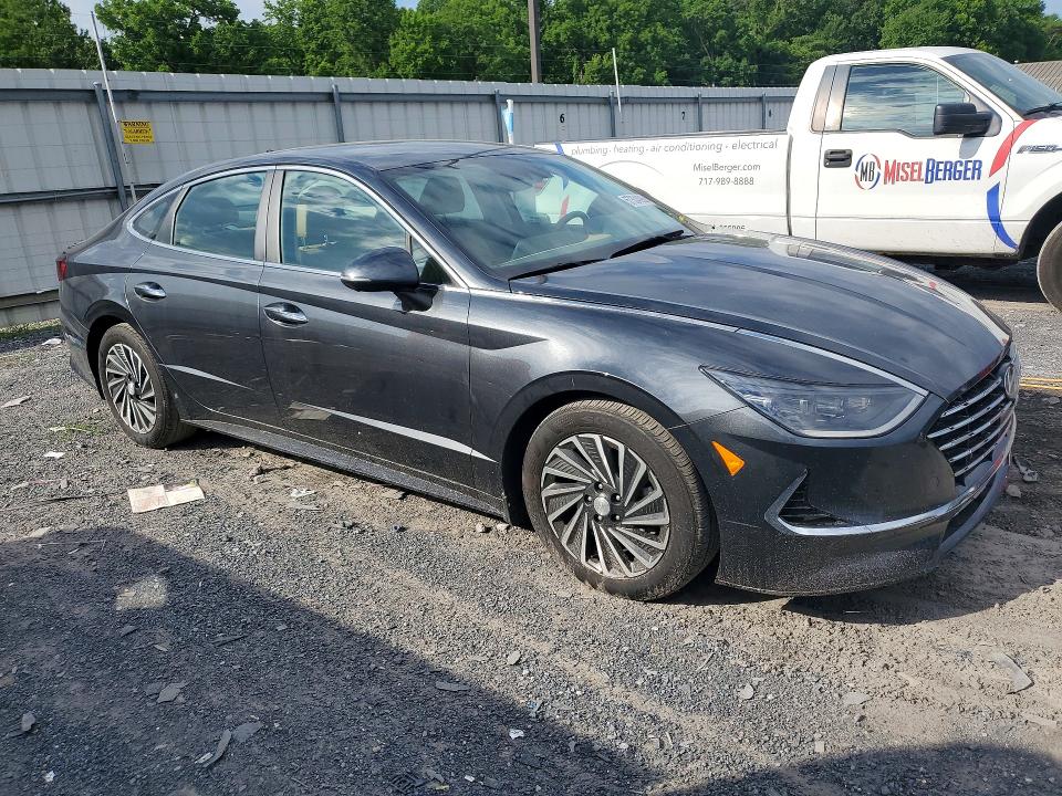 2021 Hyundai Sonata VIN KMHL54JJXMA033547 COPART salvage auction — UNDERCARRIAGE, PA - CERTIFICATE OF SALVAGE, sold $8,300 on 2026-07-23 (photo 4)