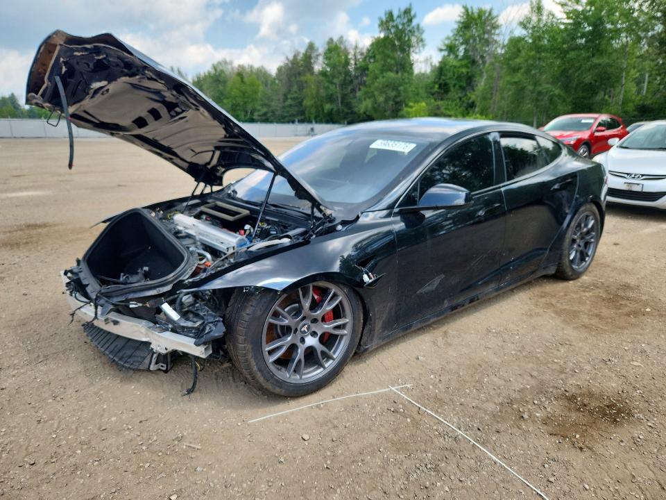 2022 Tesla Model s VIN 5YJSA1E51NF471177 COPART salvage auction — FRONT END, On - Permit No Brand - Unfit, sold $9,900 on 2026-07-30 (photo 1)