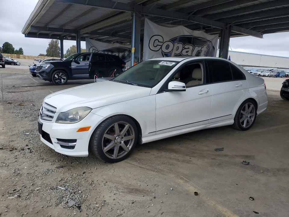 2014 Mercedes-benz C-klasse VIN WDDGF4HB1EG244318 COPART salvage auction — SIDE, Ca - Salvage Certificate, sold $825 on 2026-07-30 (photo 1)