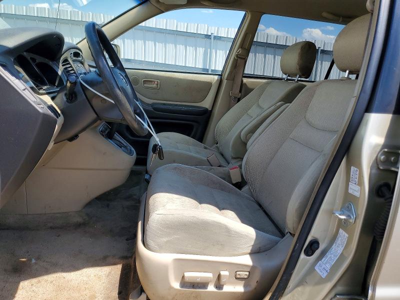 2001 Toyota Highlander VIN JTEHF21A410020916 COPART salvage auction — REAR END, Va - Cert Of Title - Salvage, sold $700 on 2026-07-08 (photo 7)