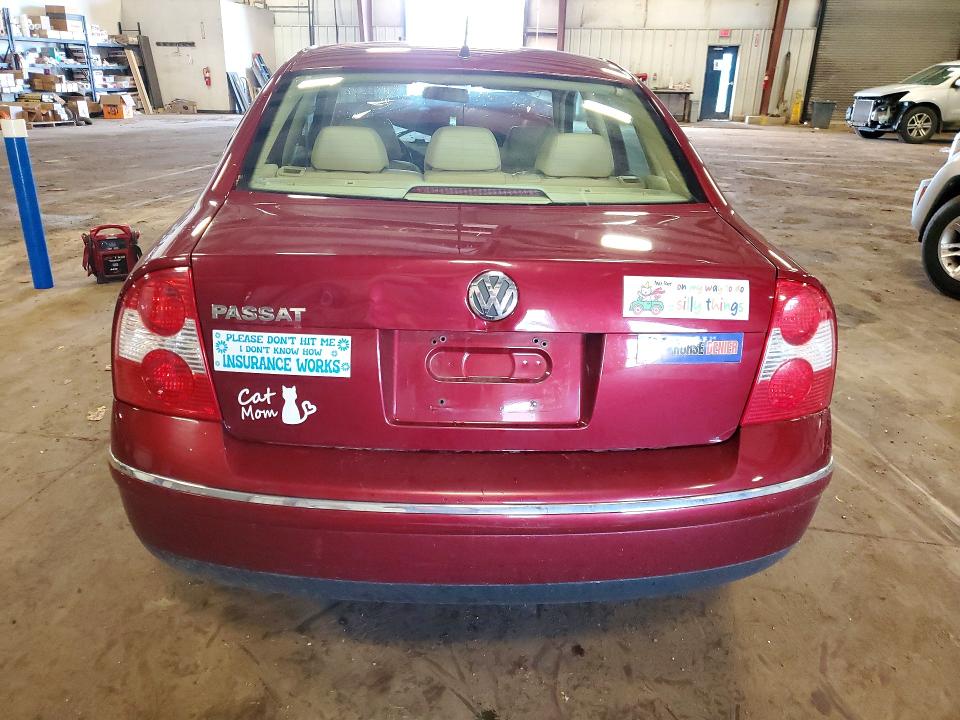 2002 Volkswagen Passat VIN WVWPD63B92P304957 COPART salvage auction — FRONT END, Mi - Certificate Of Title, sold $325 on 2026-07-31 (photo 6)