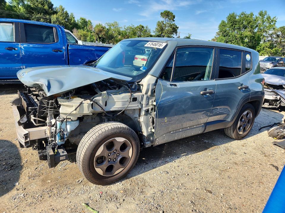 2017 Jeep VIN ZACCJAAB8HPF06956 COPART salvage auction — FRONT END, Va - Cert Of Title - Salvage, sold $675 on 2026-07-28 (photo 1)