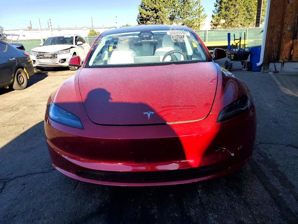 2025 Tesla Model 3 VIN 5YJ3E1EB6SF921528 COPART salvage auction — REAR END, Co - Salvage Title, sold $350 on 2026-07-28 (photo 5)