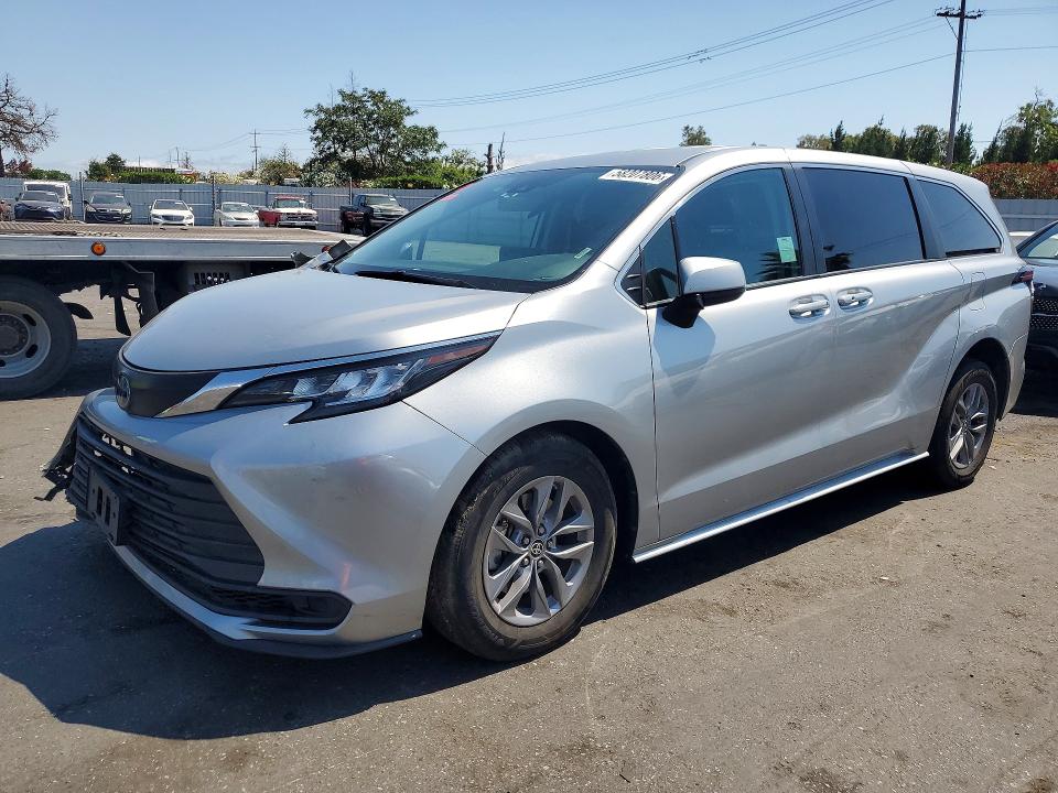 2022 Toyota VIN 5TDKRKEC6NS100704 COPART salvage auction — FRONT END, Ca - Salvage Certificate, sold $14,900 on 2026-07-23 (photo 1)