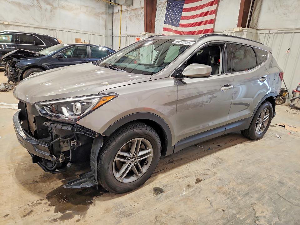 2017 Hyundai Santa fe VIN 5XYZUDLB6HG388809 COPART salvage auction — FRONT END, Wi - Certificate Of Title, sold $3,200 on 2026-07-08 (photo 1)