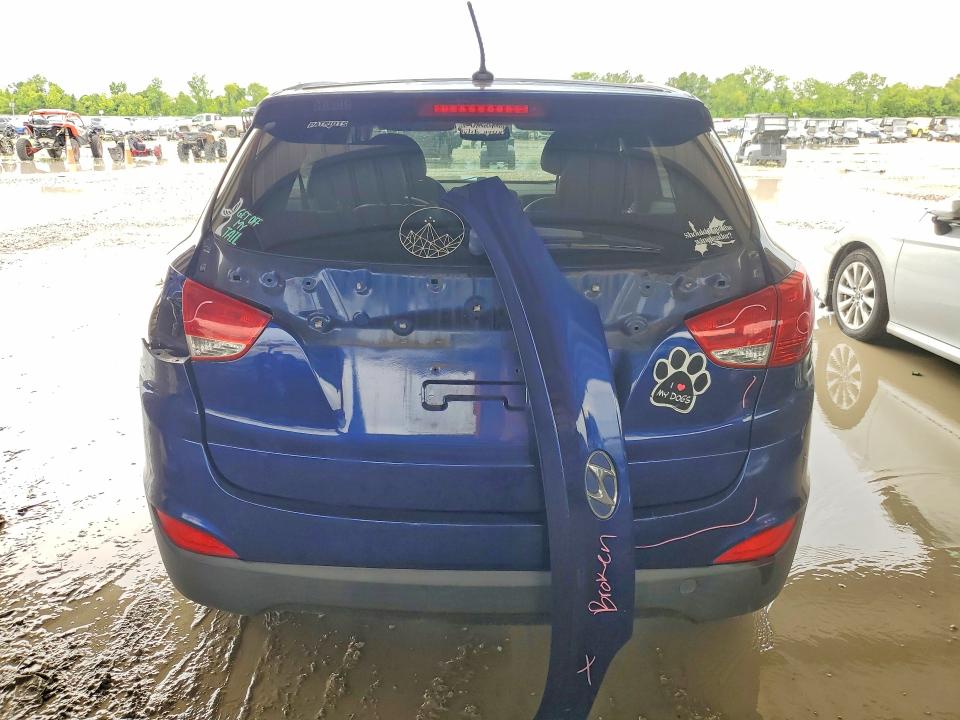 2012 Hyundai VIN KM8JU3AC7CU375914 COPART salvage auction — REAR END, Tx - Salvage Vehicle Title, sold $1,550 on 2026-07-24 (photo 6)