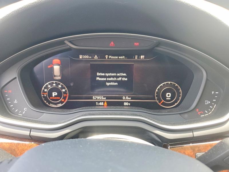 2018 Audi A4 VIN WA19NAF49JA016132 COPART salvage auction — FRONT END, VA - CERT OF TITLE - SALVAGE, sold $11,600 on 2026-07-29 (photo 9)