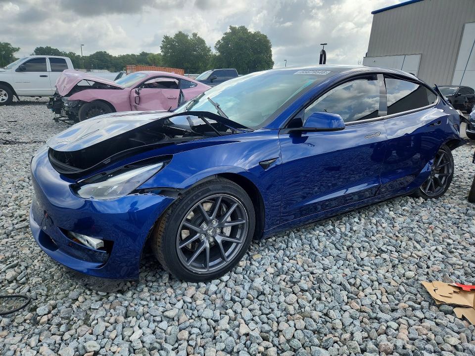 2021 Tesla Model 3 VIN 5YJ3E1EB2MF032678 COPART salvage auction — FRONT END, FL - CERT OF TITLE SLVG REBUILDABLE, sold $1,300 on 2026-08-03 (photo 1)
