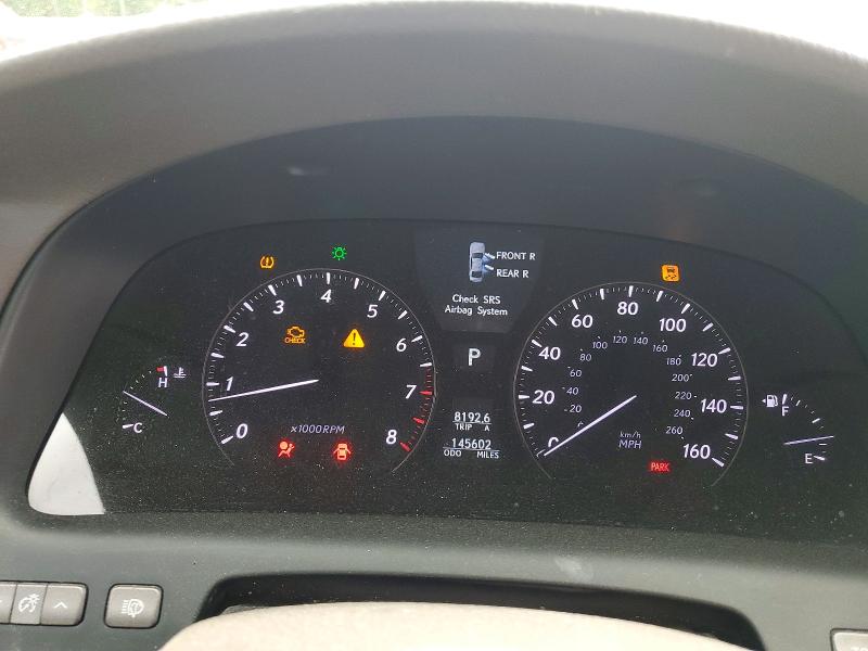 2009 Lexus Ls VIN JTHBL46F195091278 COPART salvage auction — SIDE, Nc - Salvage Certificate Of Title, sold $975 on 2026-07-23 (photo 9)