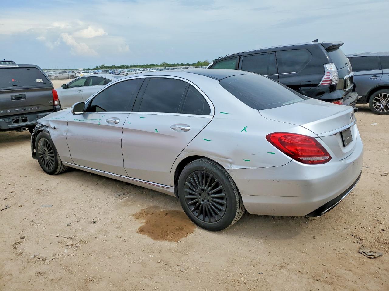 2015 Mercedes-Benz C-Class VIN 55SWF4KB9FU040357 COPART salvage auction — Front End, TX - SALVAGE VEHICLE TITLE (P), sold $1,950 on 2026-07-09 (photo 2)