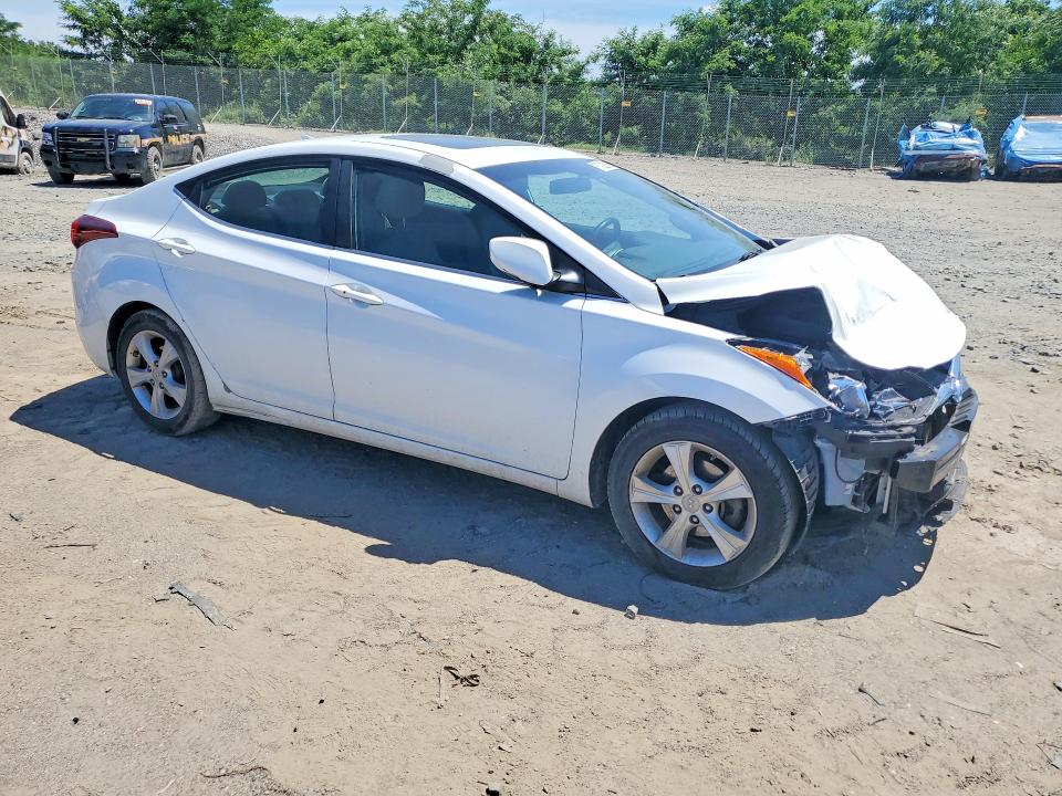 2016 Hyundai Elantra VIN 5NPDH4AE1GH674408 COPART salvage auction — FRONT END, Md - Cert Of Salvage > 75% Damage, sold $1,200 on 2026-07-02 (photo 4)