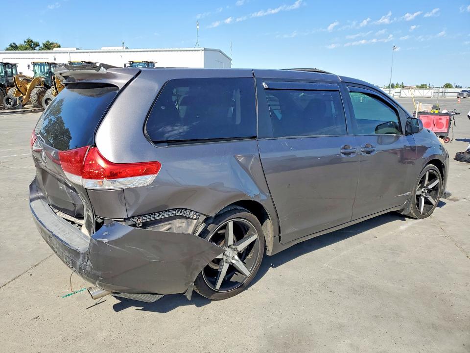 2011 Toyota Sienna VIN 5TDYK3DC4BS160921 COPART salvage auction — REAR END, CA - SALVAGE CERTIFICATE, sold $1,950 on 2026-07-06 (photo 3)