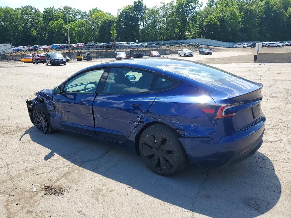 2025 Tesla Model 3 VIN 5YJ3E1EB0SF922710 COPART salvage auction — FRONT END, NY - MV-907A SALVAGE CERTIFICATE, sold $6,900 on 2026-07-28 (photo 2)