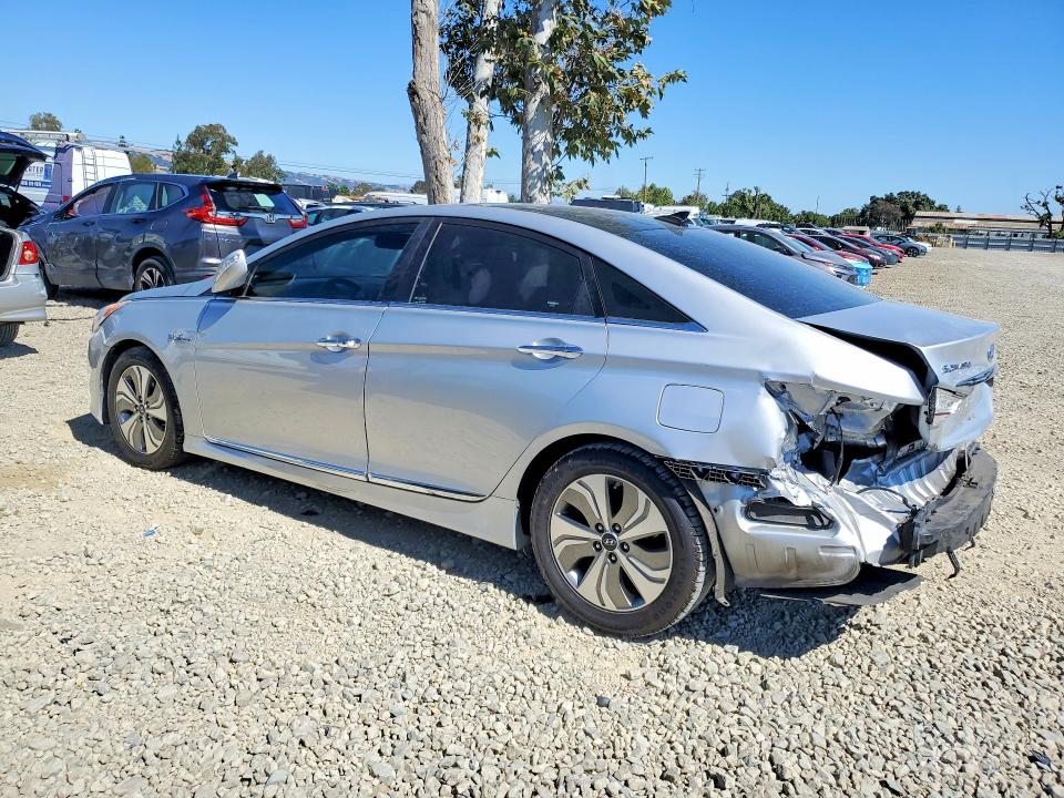 2014 Hyundai Sonata hybrid VIN KMHEC4A48EA109096 COPART salvage auction — REAR END, Ca - Salvage Certificate, sold $400 on 2026-07-07 (photo 2)