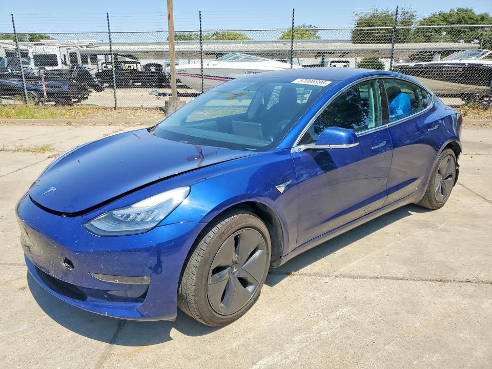 2018 Tesla VIN 5YJ3E1EAXJF154336 COPART salvage auction — REAR END, Ca - Salvage Certificate, sold $5,200 on 2026-07-13 (photo 1)