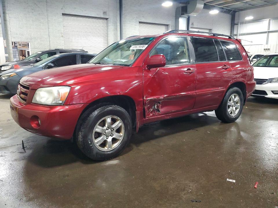 2007 Toyota Highlander VIN JTEDP21A370140310 COPART salvage auction — SIDE, Mn - Cert Of Title-Prior Salvage, sold $600 on 2026-07-14 (photo 1)