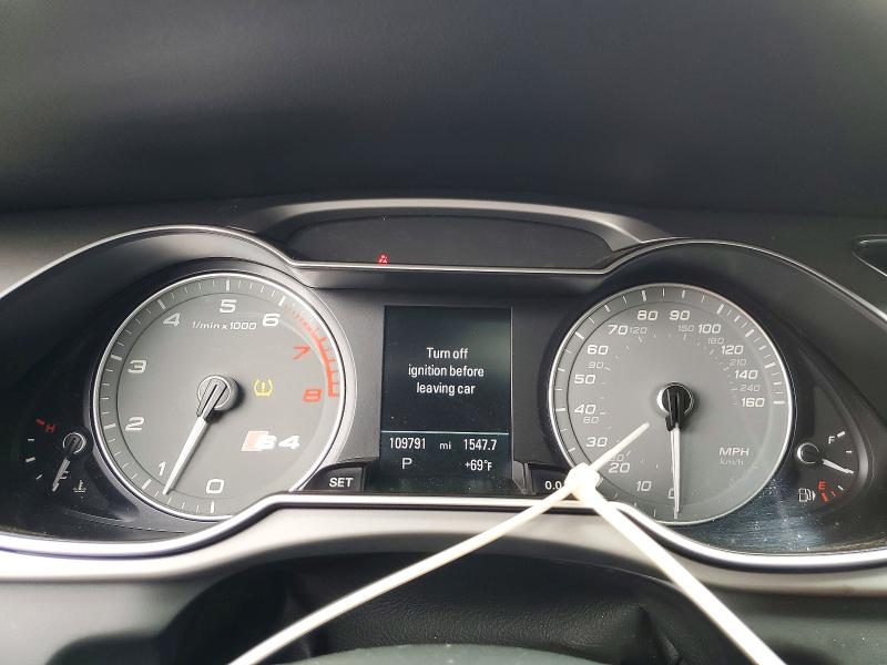 2013 Audi S4 VIN WAUKGAFL9DA101790 COPART salvage auction — NORMAL WEAR, Or - Certificate Of Title, sold $4,000 on 2026-07-28 (photo 9)